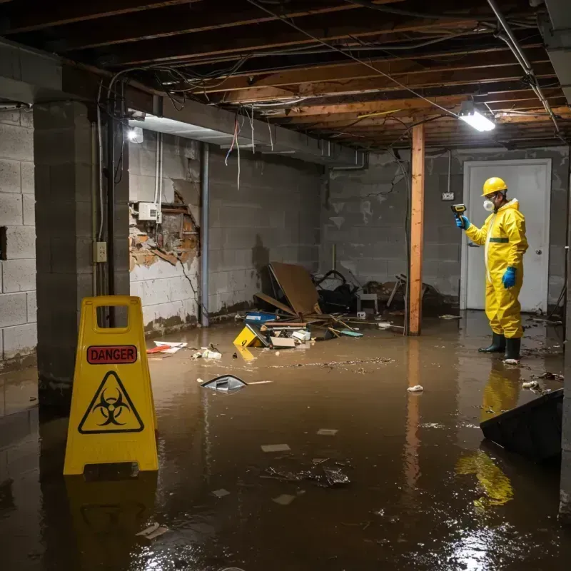 Flooded Basement Electrical Hazard in Beulah, ND Property